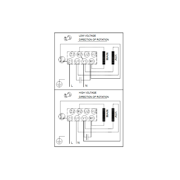 Вертикальный многоступенчатый центробежный насос Grundfos CR 1-15 A-A-A-V-HQQV артикул 96556365 – схема подключения