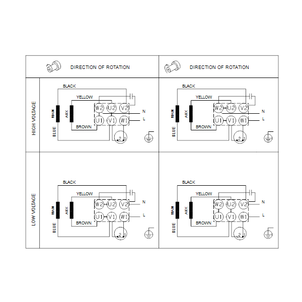 Вертикальный многоступенчатый центробежный насос Grundfos CR 5-13 A-FGJ-A-V-HQQV артикул 96556612 – схема подключения