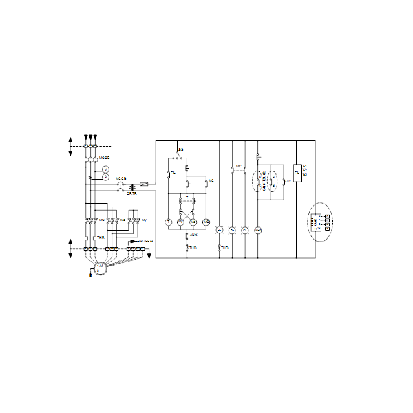 Дренажный погружной канализационный насос Grundfos для канализаций DWK.E.10.150.370.5.1D.R артикул 96922751 – схема подключения