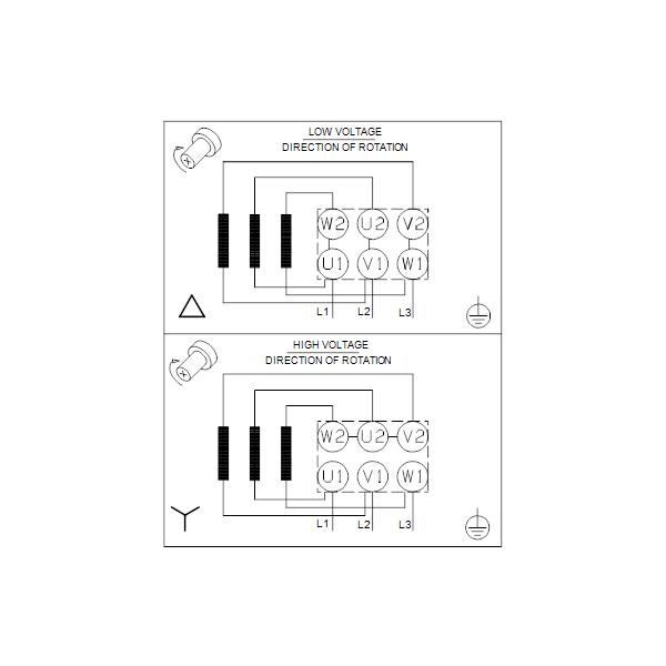 Полупогружной насос Grundfos MTH 12-40/2 A-W-A-AUUV артикул 45942542 – схема подключения