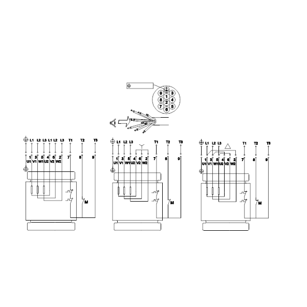 Погружной канализационный насос Grundfos SL1.100.100.55.4.51D.C артикул 98626029 – схема подключения