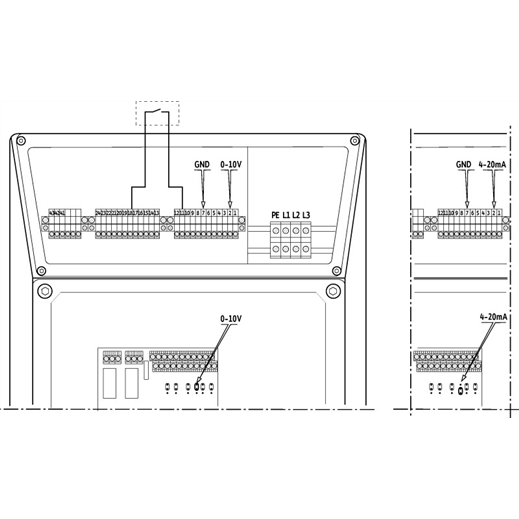 Схема подключения насоса Wilo HELIX VE 5206-2/25/V/KS/2G